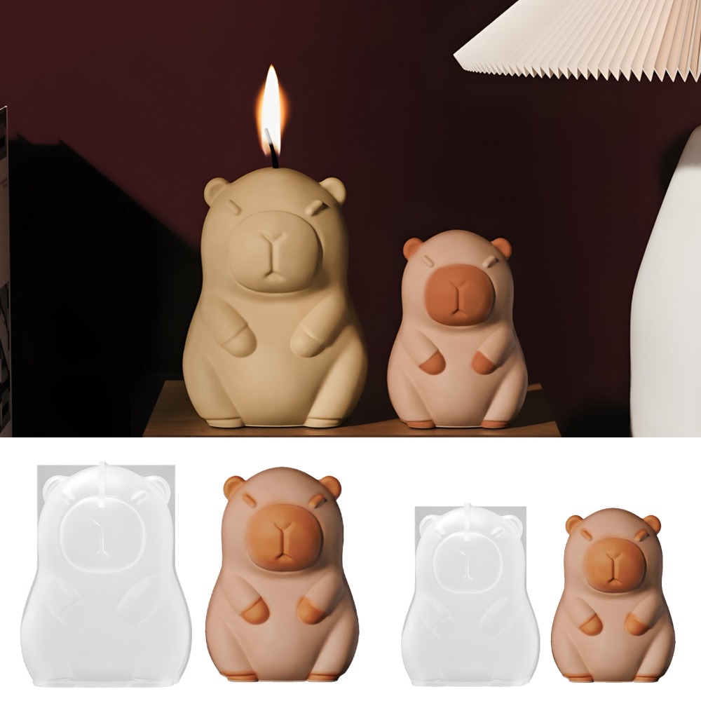 Candle Making Class - Forma Silikonowa Świeca Zapachowa Kapibara Stojąca