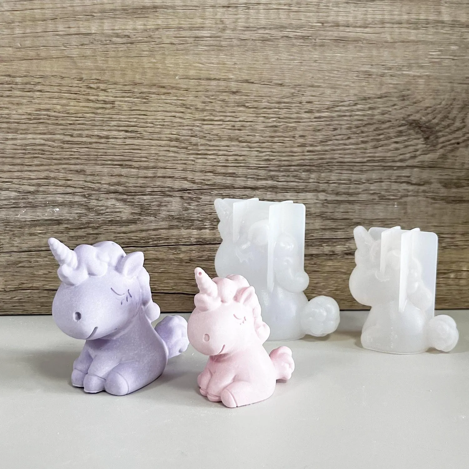 Candle Making Class - 3D Geometryczny Silikonowy Jednorożec Kot Jeleń