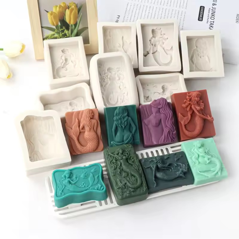 Candle Making Class - Prostokątna forma silikonowa 3D w stylu