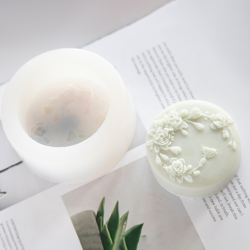Okrągły kształt Kwiat róży Ręc – Candle Making Class recenzja i cena